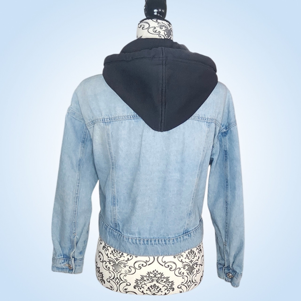 EIGHTYTWO Cropped Denim Jacket With Hood - Small - Picture 6 of 8